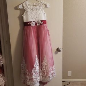 Flower girl embellished dress